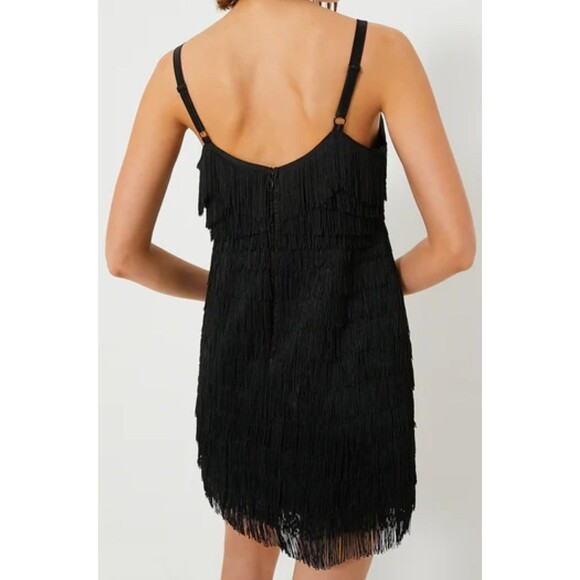 NEW Tuckernuck Black Fringe Bristol Dress Size Medium Cocktail Jazz Holiday $198 - Picture 11 of 11